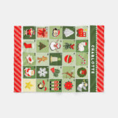 Personalisierter Adventskalender Fleecedecke (Vorderseite (Horizontal))