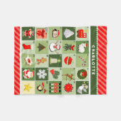 Personalisierter Adventskalender Fleecedecke (Vorderseite (Horizontal))
