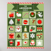 Personalisierter Adventskalender Poster (Vorne)