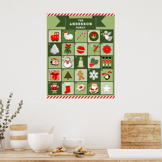 Personalisierter Adventskalender Poster (Küche)