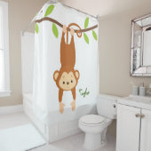 Personalisierter Affe, Kinderduschvorhang Duschvorhang (Beispiel)