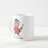 Personalisierter Affen-Abschluss Kaffeetasse (Vorderseite Links)