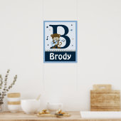 Personalisierter Affenrocker/Rockstar Name Poster (Küche)