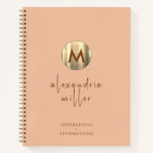 Personalisierter Affirmationsjournal Peach Notizblock (Vorderseite)