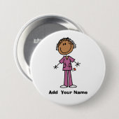 Personalisierter afrikanischer amerikanischer button (Vorne & Hinten)