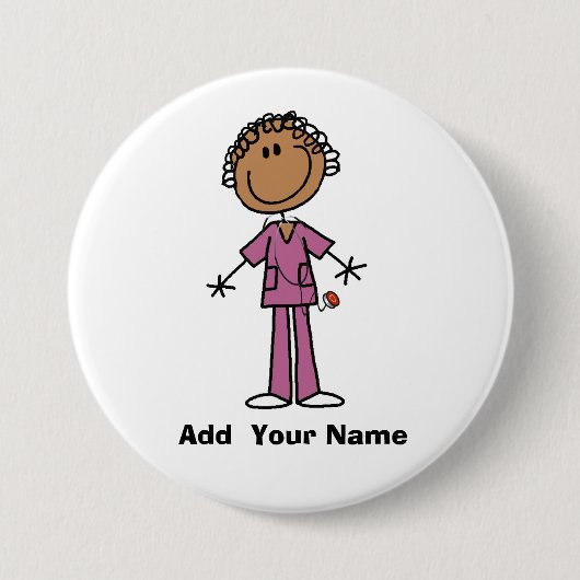 Personalisierter afrikanischer amerikanischer button (Vorderseite)