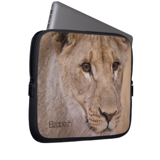 Personalisierter afrikanischer Lion-Laptop-Sieb Laptopschutzhülle (Vorne Rechts)