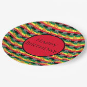 Personalisierter afrikanischer Safari-Teller Gebur Pappteller (Schrägansicht)