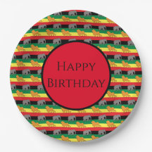 Personalisierter afrikanischer Safari-Teller Gebur