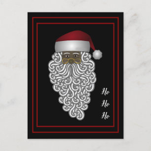 Personalisierter afrikanischer Weihnachtsmann Feiertagspostkarte