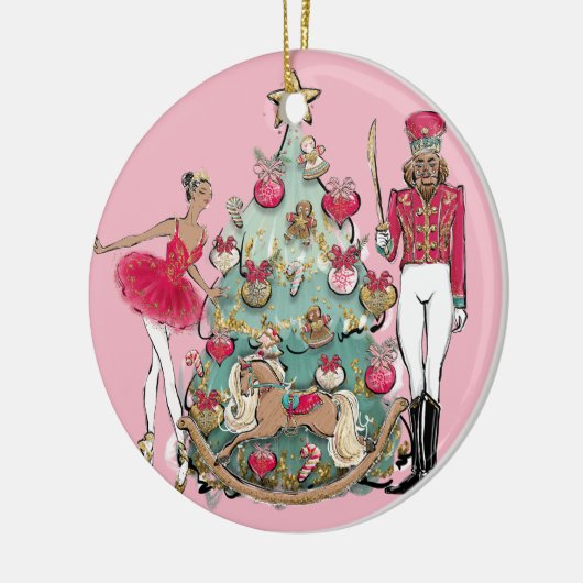 Personalisierter Afroamerikaner Ballett Keramik Ornament (Links)