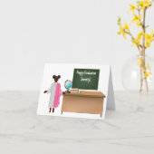 Personalisierter Afroamerikaner Kindergarten Karte (Gelbe Blume)