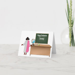 Personalisierter Afroamerikaner Kindergarten Karte