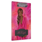 Personalisierter afroamerikanischer CEO Boss Frau Klemmbrett (Rechts)