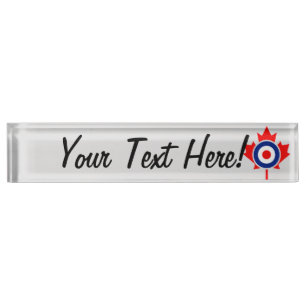 Personalisierter Ahornleaf Roundel Mod CANADA Namensplakette