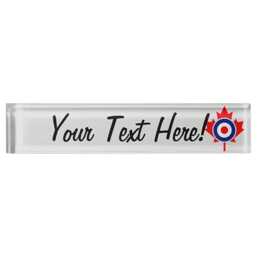 Personalisierter Ahornleaf Roundel Mod CANADA Namensplakette (Vorderseite)