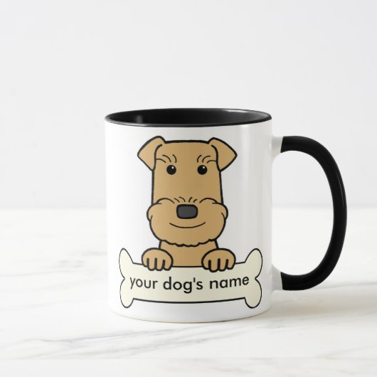 Personalisierter Airedale Tasse (Rechts)