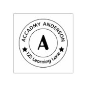 Personalisierter akademischer Initialen A-Rundstem Gummistempel (Prägung)