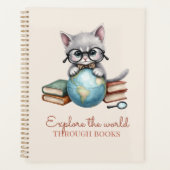 Personalisierter akademischer Planer "Wander Cat" (Vorderseite)