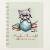 Personalisierter akademischer Planer "Wander Cat" (Vorderseite)