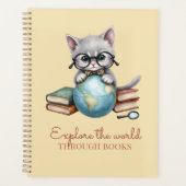 Personalisierter akademischer Planer "Wander Cat" (Vorderseite)