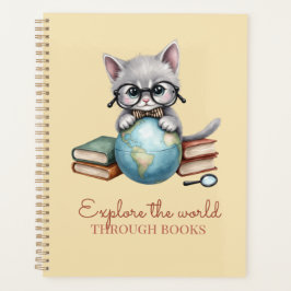 Personalisierter akademischer Planer "Wander Cat"