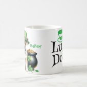 Personalisierter Akita St. Patty's Day Kaffeebeche Kaffeetasse (Mittel)