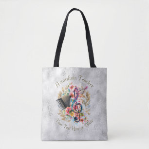Personalisierter Akkordeonlehrer Bunter Musik-  Tasche