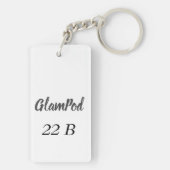 Personalisierter Akrylring - blühende Kaktus Schlüsselanhänger (Rückseite)