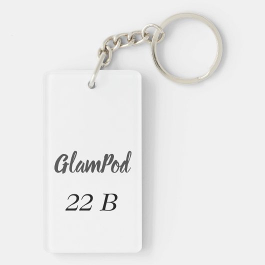 Personalisierter Akrylring - blühende Kaktus Schlüsselanhänger (Rückseite)