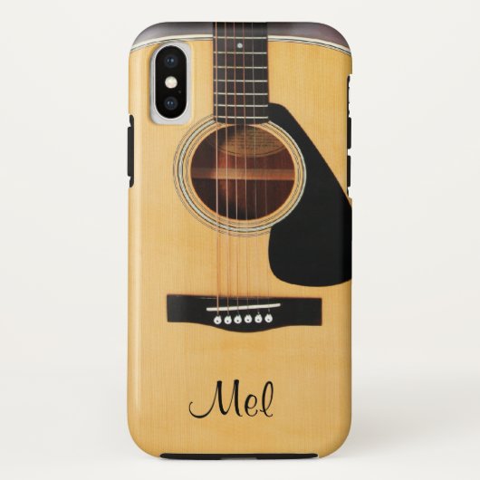 Personalisierter Akustikgitarre iPhone X Fall Case-Mate iPhone Hülle (Rückseite)