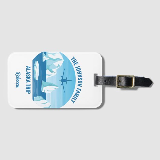 Personalisierter Alaska-Gletscher Gepäckanhänger (Vorderseite (Horizontal))