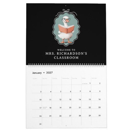 Personalisierter Alberner Gänserlehrer Club Kalender (Jan 2027)