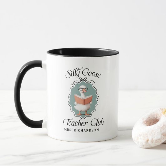 Personalisierter Alberner Gänserlehrer Club Tasse (Mit Donut)
