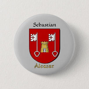 Personalisierter Alcazar-Historischer Schild Button