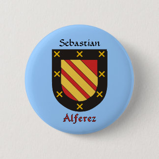 Personalisierter Alferez Historischer Schild Button