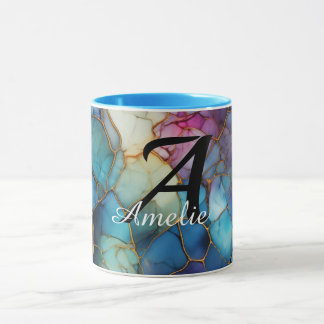 Personalisierter Alkohol-Tinte-Stil-Becher mit Nam Tasse