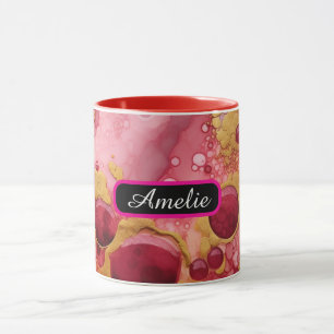 Personalisierter Alkohol-Tinte-Stil-Becher mit Nam Tasse