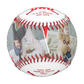 Personalisierter „All Star Dad“ Rot Baseball (Vorderseite)