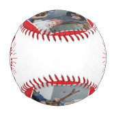 Personalisierter „All Star Daddy“ Rot Baseball (Rückseite)