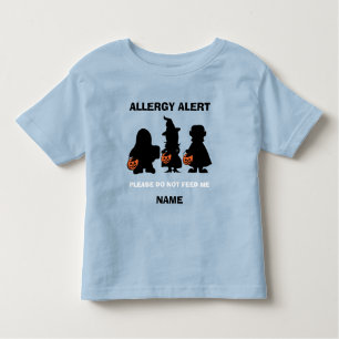 Personalisierter Allergie-Alarm Halloween füttern Kleinkind T-shirt