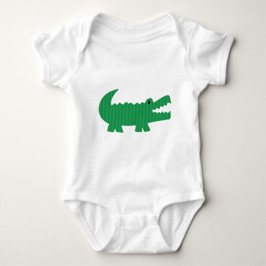 Personalisierter Alligator Baby Strampler (Vorderseite)