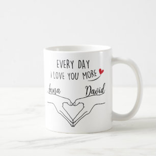Personalisierter Alltag ich Liebe Sie mehr mit Nam Kaffeetasse