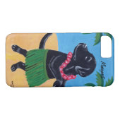 Personalisierter Aloha schwarzer Kasten Labradors Case-Mate iPhone Hülle (Rückseite (Horizontal))