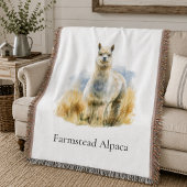 Personalisierter Alpaka-Farmhouse-Willkommen Decke