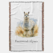 Personalisierter Alpaka-Farmhouse-Willkommen Decke (Vorderseite Vertikal)