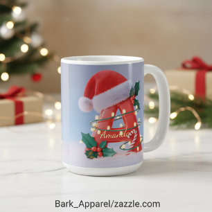 Personalisierter Alphabet 'A' Weihnachten Kaffeetasse