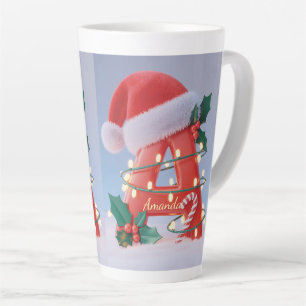Personalisierter Alphabet 'A' Weihnachten Milchtasse