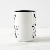 Personalisierter Alphabet 'A' Weihnachtskaffeebech Tasse (Zentrum)
