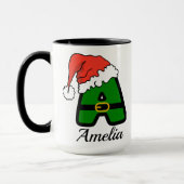 Personalisierter Alphabet 'A' Weihnachtskaffeebech Tasse (Links)